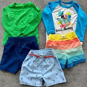 18-24 month swim trunks and rash guard